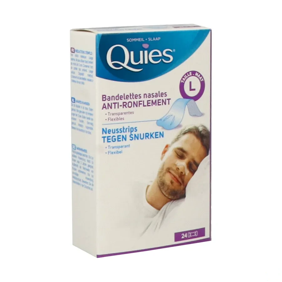 Quies Anti-ronflement 24 Bandelettes Nasales