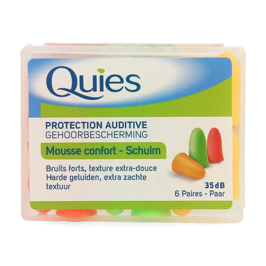 Quies Protection Auditive 35dB Mousse Confort Bruits Forts