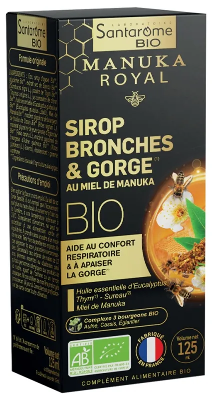 Santarome Sirop Bronches & Gorge au Miel de Manuka Bio