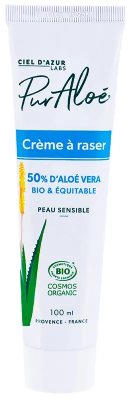 Pur Aloé Crème à Raser Bio 50 % Aloé Vera Natif