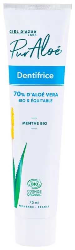 Pur Aloé Dentifrice Menthe Bio 70 % Aloe Vera Natif