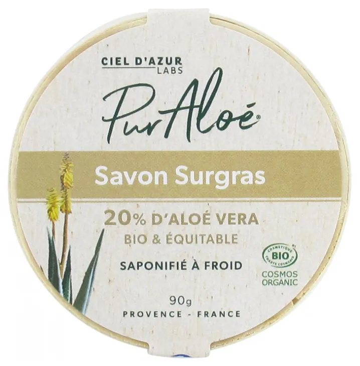 Pur Aloé Savon Aloé Vera 20% Surgras Bio & Équitable