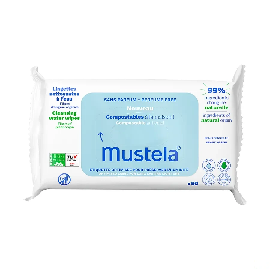Mustela Lingettes Nettoyantes à l'Eau