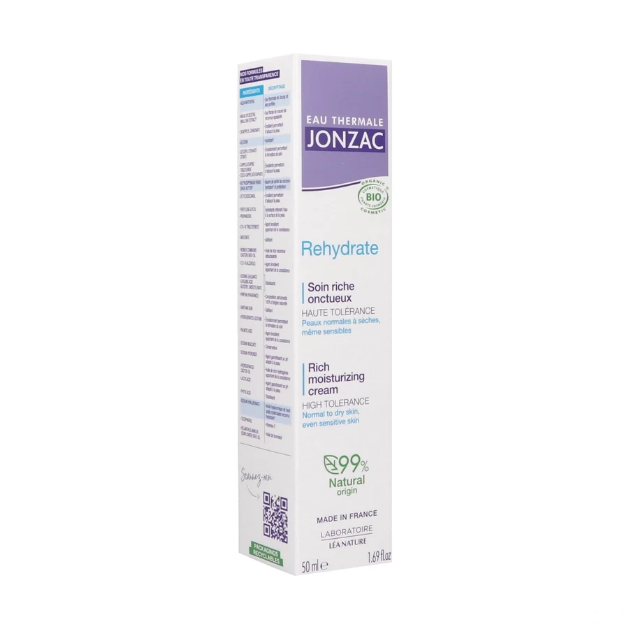 Jonzac Rehydrate Soin Riche Onctueux Bio