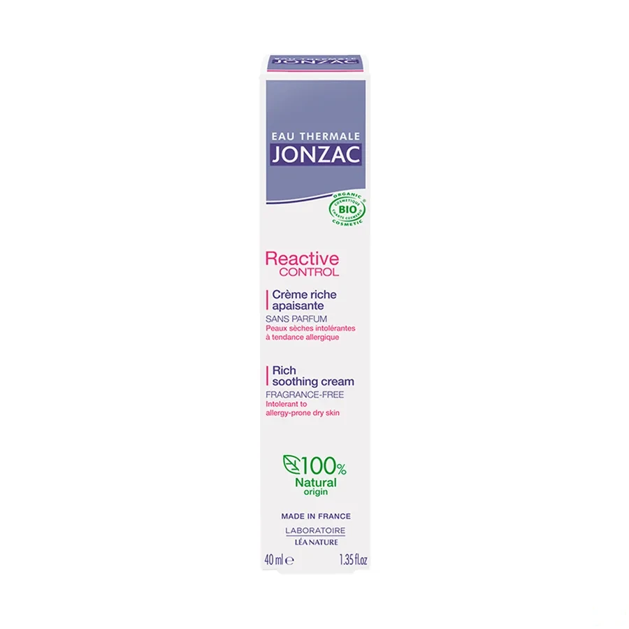 Jonzac Reactive Control Crème Riche Apaisante Bio