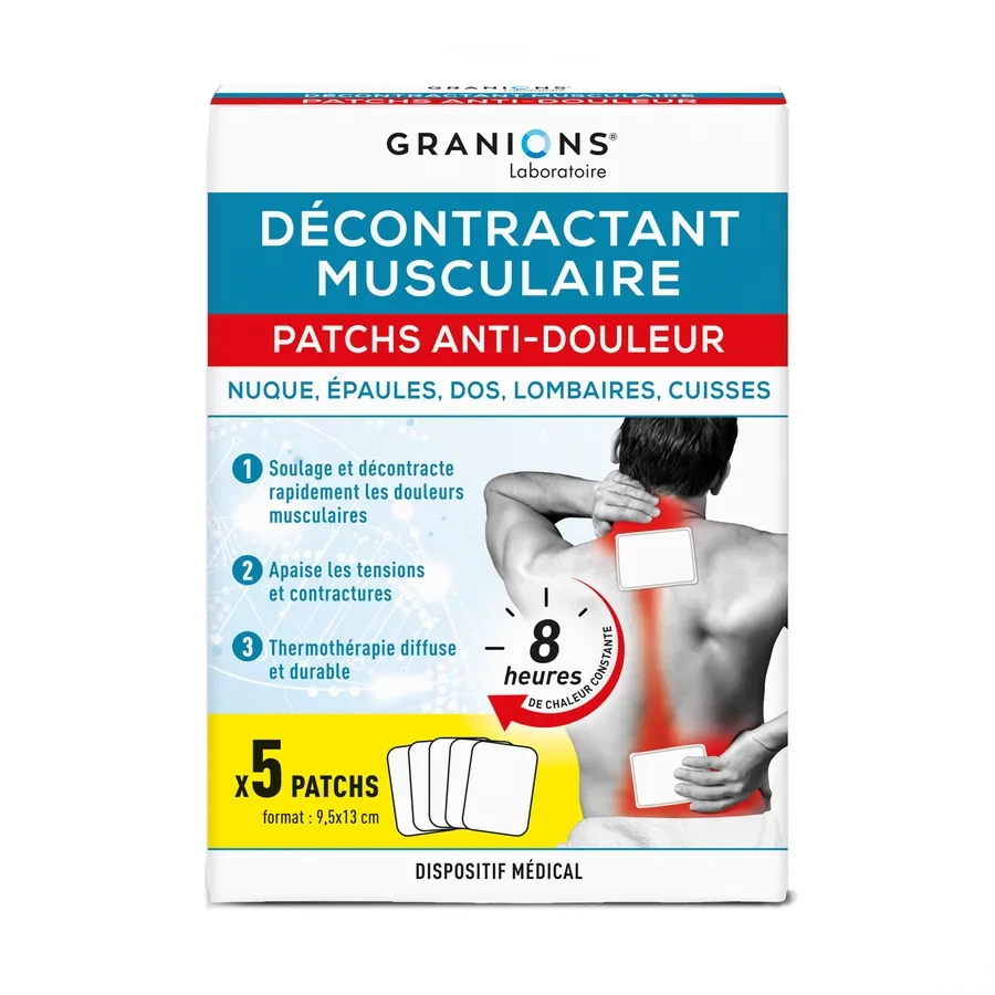 Granions Décontractant Musculaire Patchs Anti-Douleur