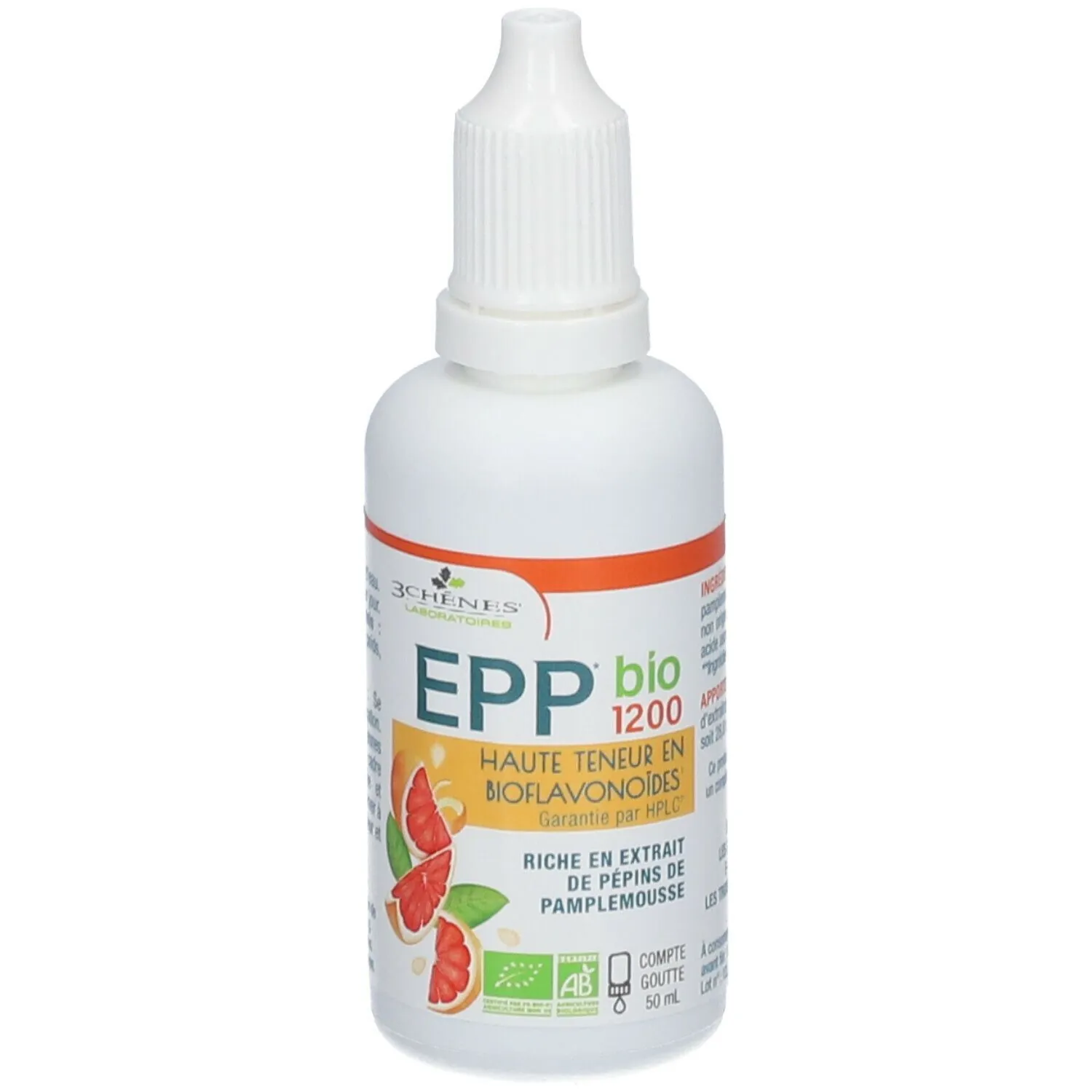 3 Chênes EPP 1200 Bio Extraits de pépins de pamplemousse