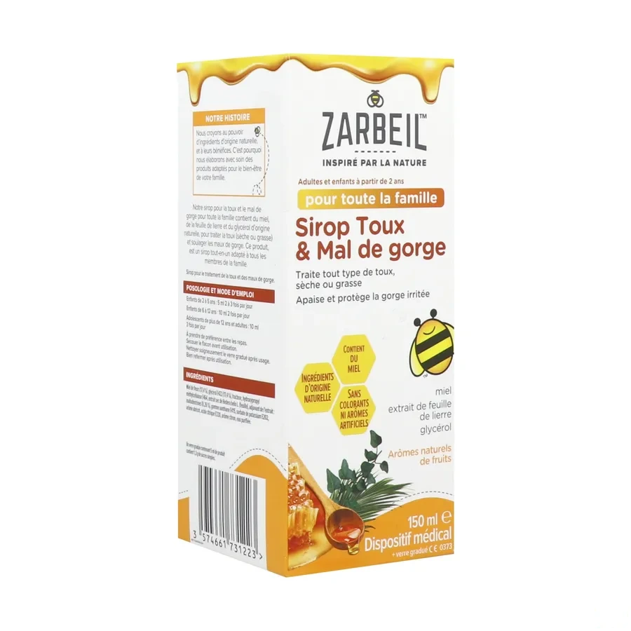 Zarbeil Sirop Toux et Mal de Gorge