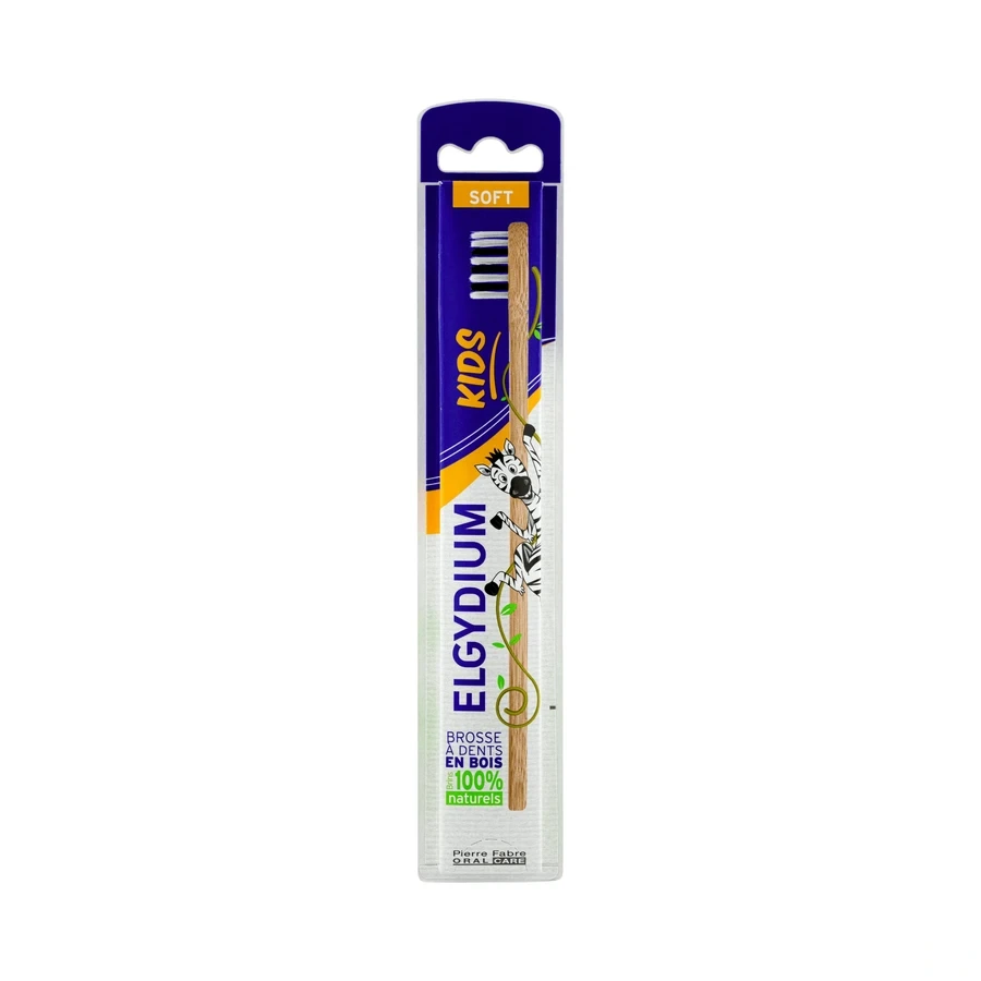 Elgydium Kids Brosse à Dents en Bois éco-responsable Enfant