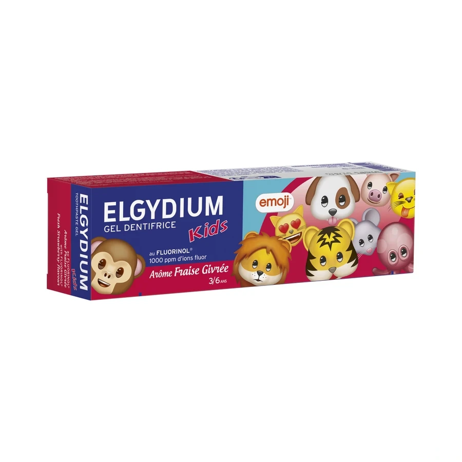 Elgydium Kids Emoji Dentifrice 3-6 ans Fraise Givrée
