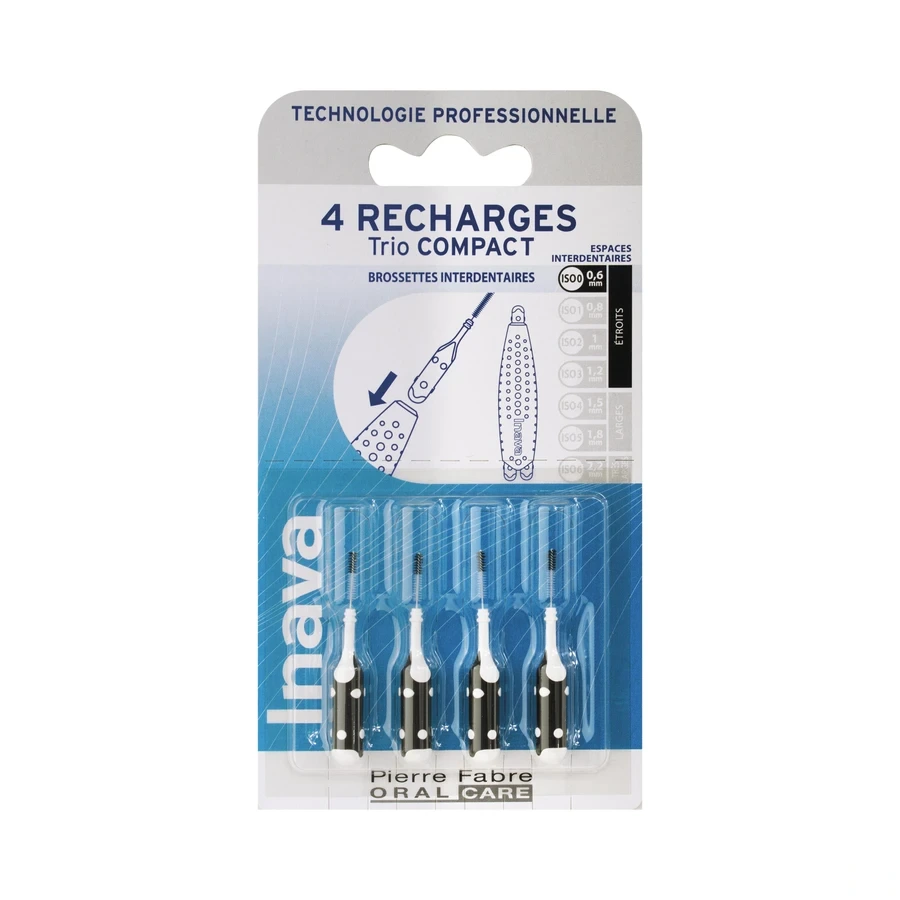 Inava Recharges Brossettes Interdentaires pour Trio Compact
