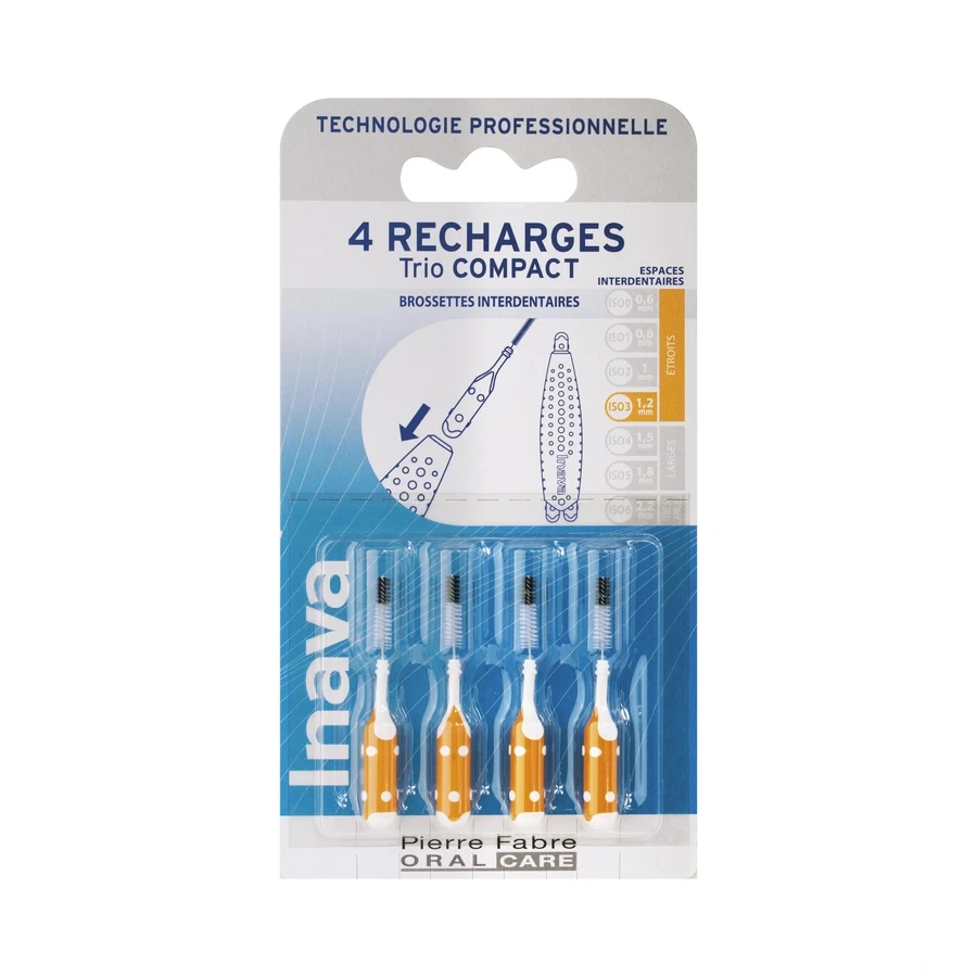 Inava Recharges Brossettes Interdentaires pour Trio Compact
