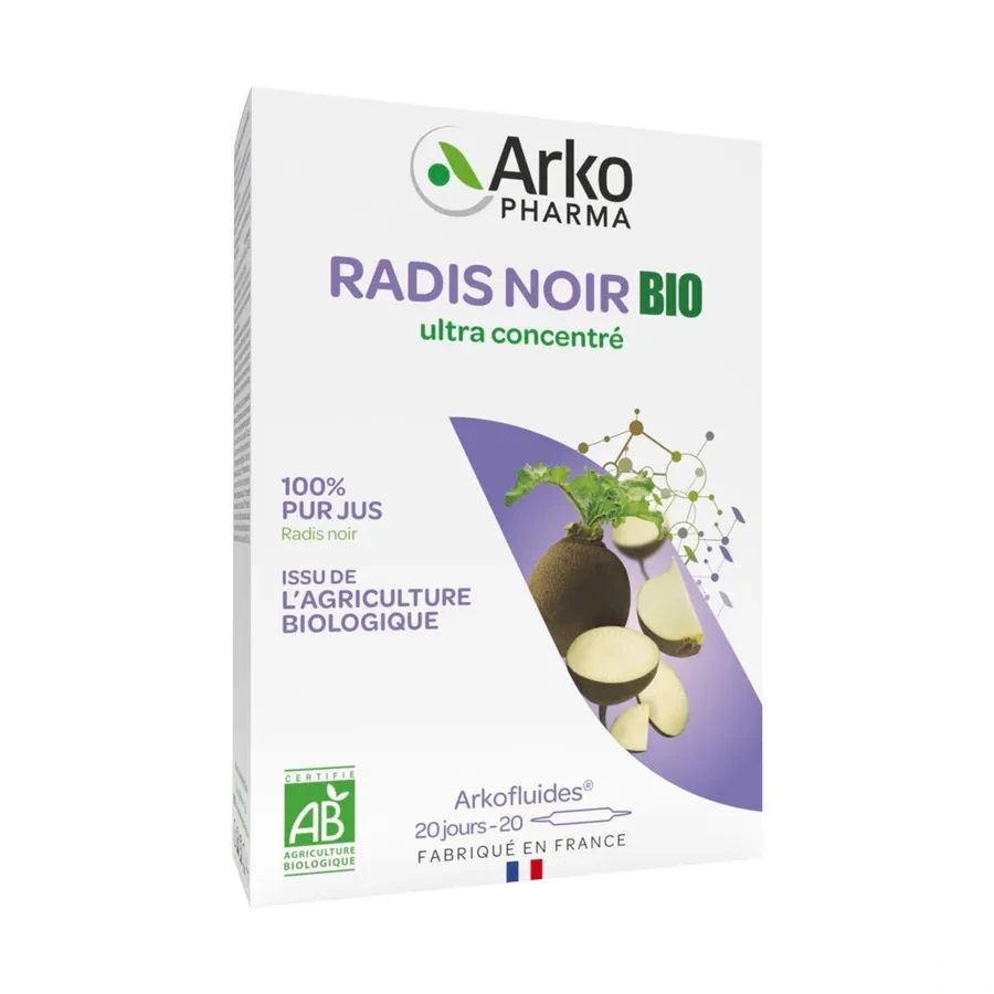 Arkofluides Radis Noir BIO ampoules