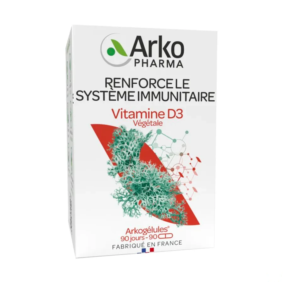 Arkogélules Vitamine D3 végétale 2000 UI