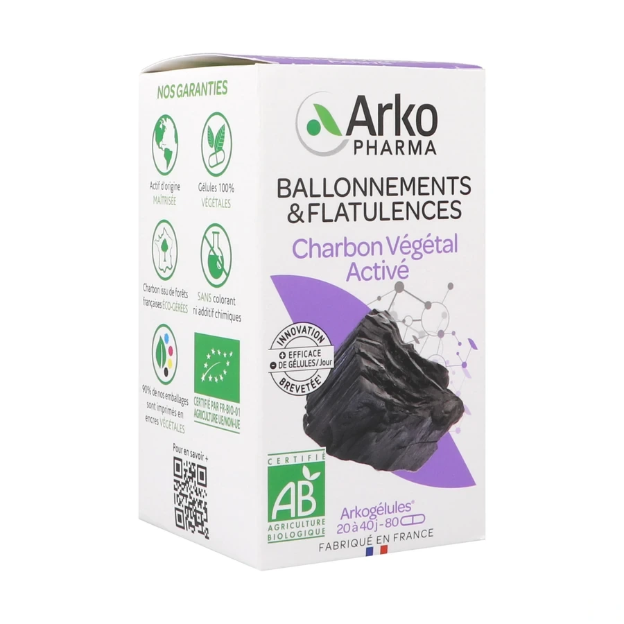 Arkogélules Charbon Végétal Activé Bio