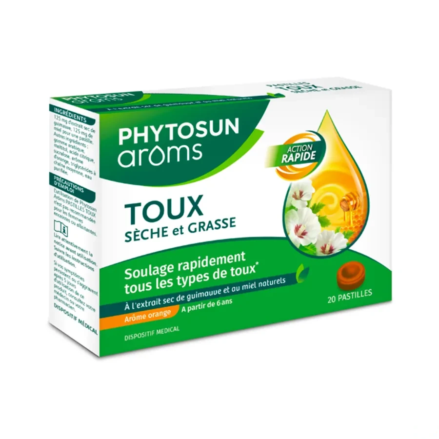 Phytosun Arôms Pastilles Toux Sèche et Grasse
