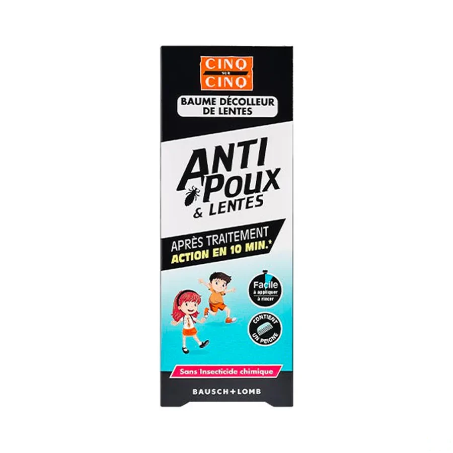 Cinq Sur Cinq Anti Poux & Lentes Baume Décolleur de Lentes