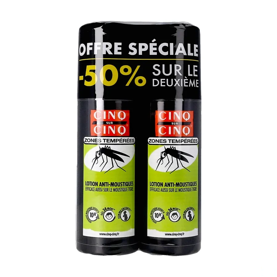 Cinq sur Cinq Lotion Anti-Moustiques Zones Tempérées