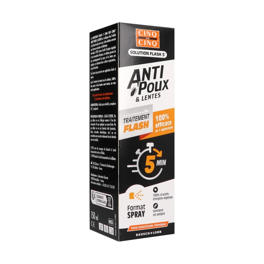 Cinq sur Cinq Traitement Flash Anti-Poux et Lentes