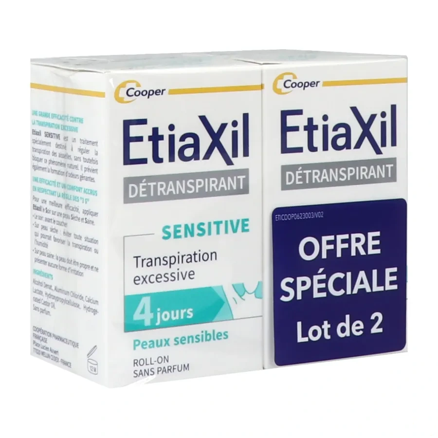 Etiaxil Sensitive Détranspirant Aisselles Roll-on