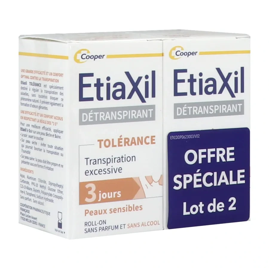 Etiaxil Détranspirant Aisselles Peaux sensibles Confort+
