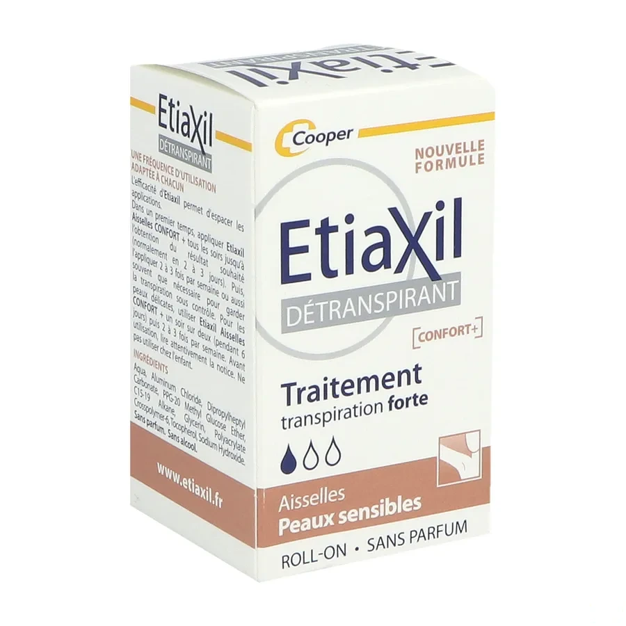 Etiaxil Détranspirant Aisselles Peaux sensibles Confort+