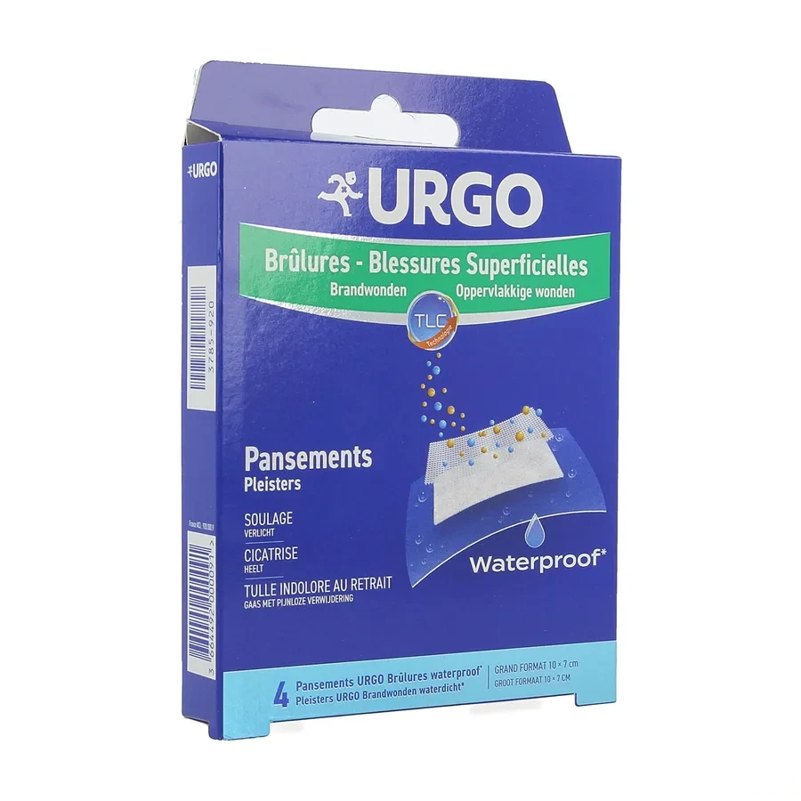 Urgo Pansements Waterproof Brûlures & Blessures Superficielles