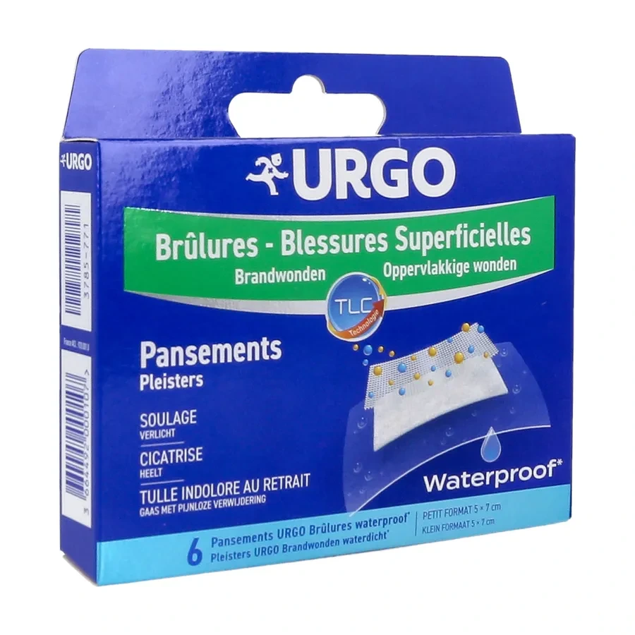 Urgo Pansements Waterproof Brûlures & Blessures Superficielles