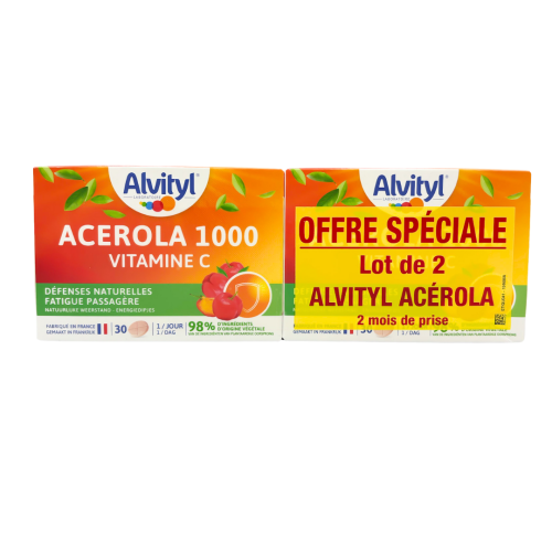 Alvityl Acérola 1000 Vitamine C Comprimés à Croquer