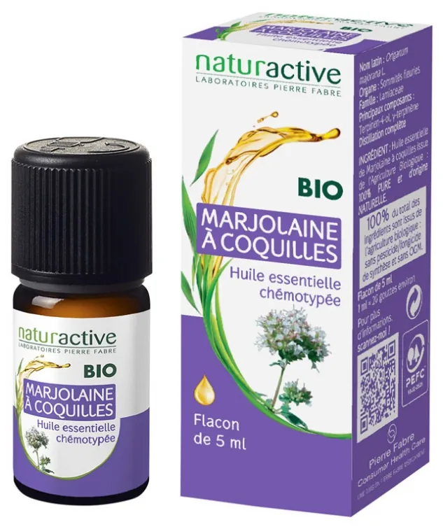 Naturactive Huile Essentielle Marjolaine à Coquilles Bio
