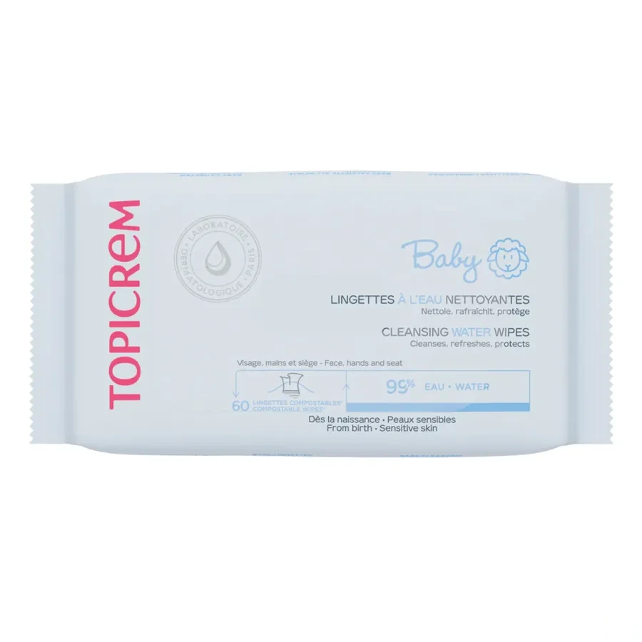 Topicrem Baby Lingettes à l'Eau Nettoyantes