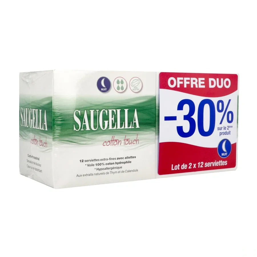 Saugella Cotton Touch Serviettes Extra-Fines