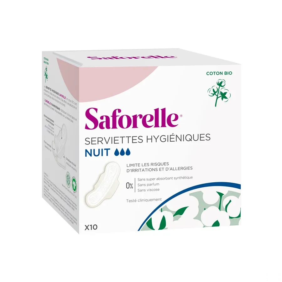 Saforelle Serviettes Hygiéniques Nuit