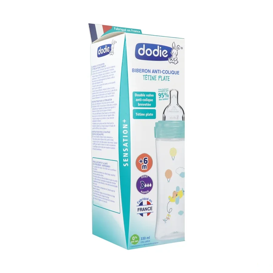 Dodie Biberon Tétine Plate Anti-Colique