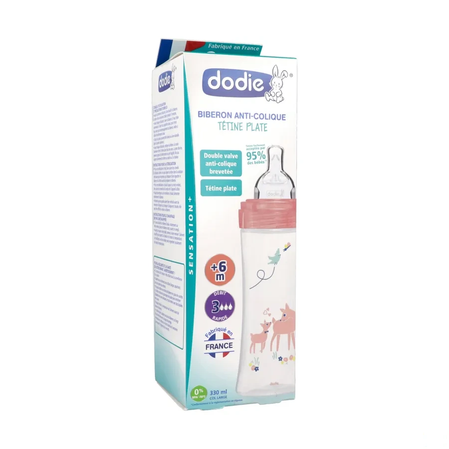 Dodie Biberon Tétine Plate Anti-Colique