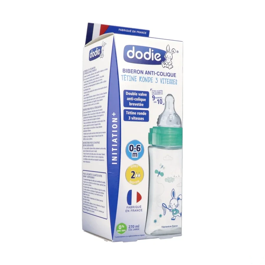 Dodie Biberon Anti-Colique Tétine Ronde