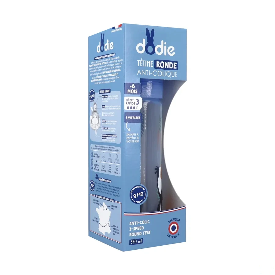 Dodie Biberon Anti-Colique Tétine Ronde