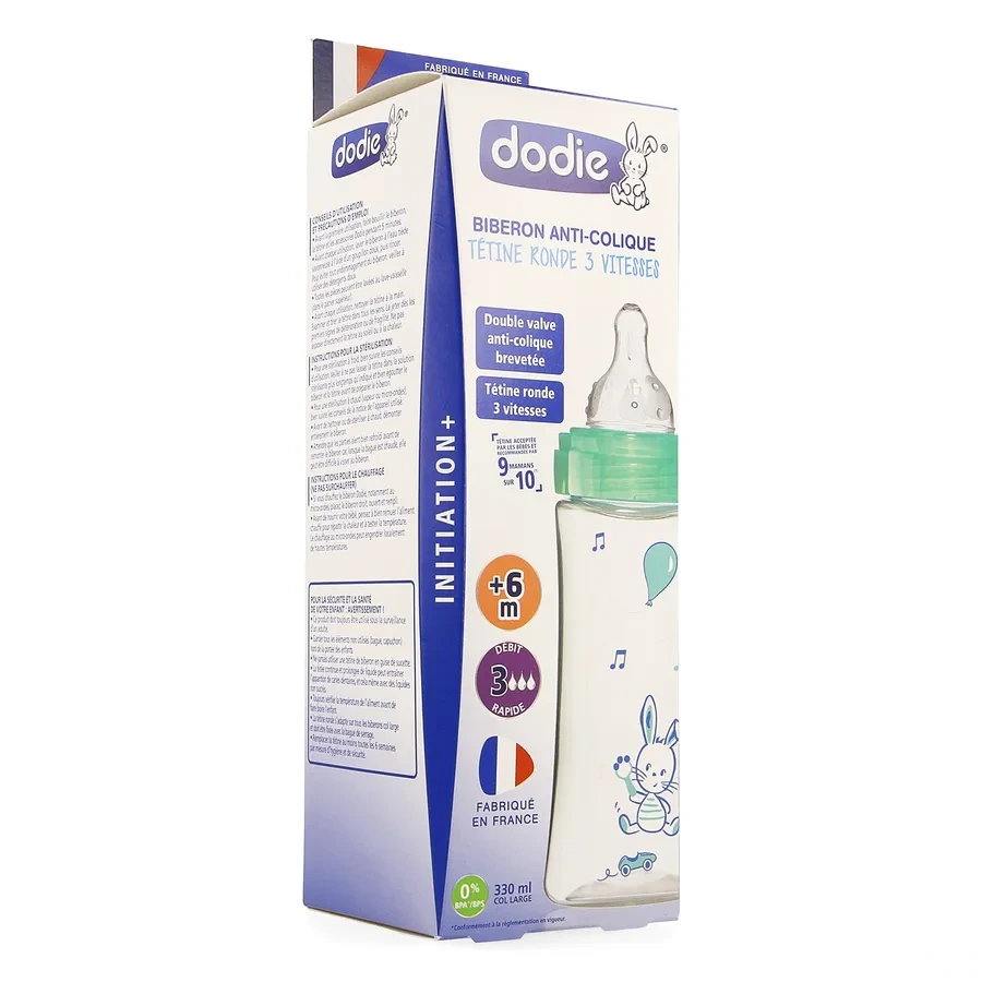 Dodie Biberon Anti-Colique Tétine Ronde