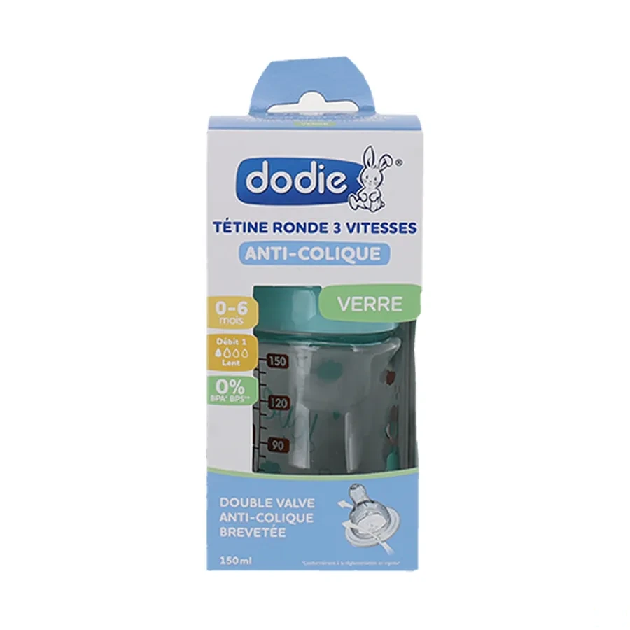 Dodie Biberon Verre Anti-Colique 0-6 mois