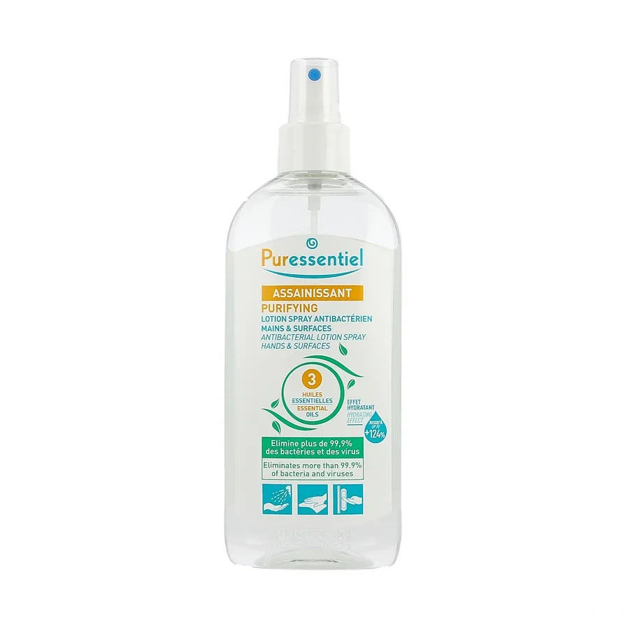 Lotion Spray Antibactérien Assainissant Mains et Surfaces