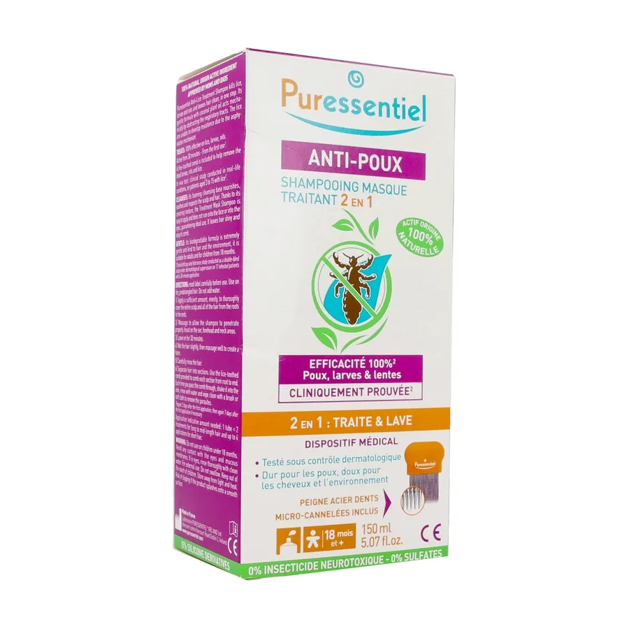 Puressentiel Anti-Poux Shampooing Masque Traitant