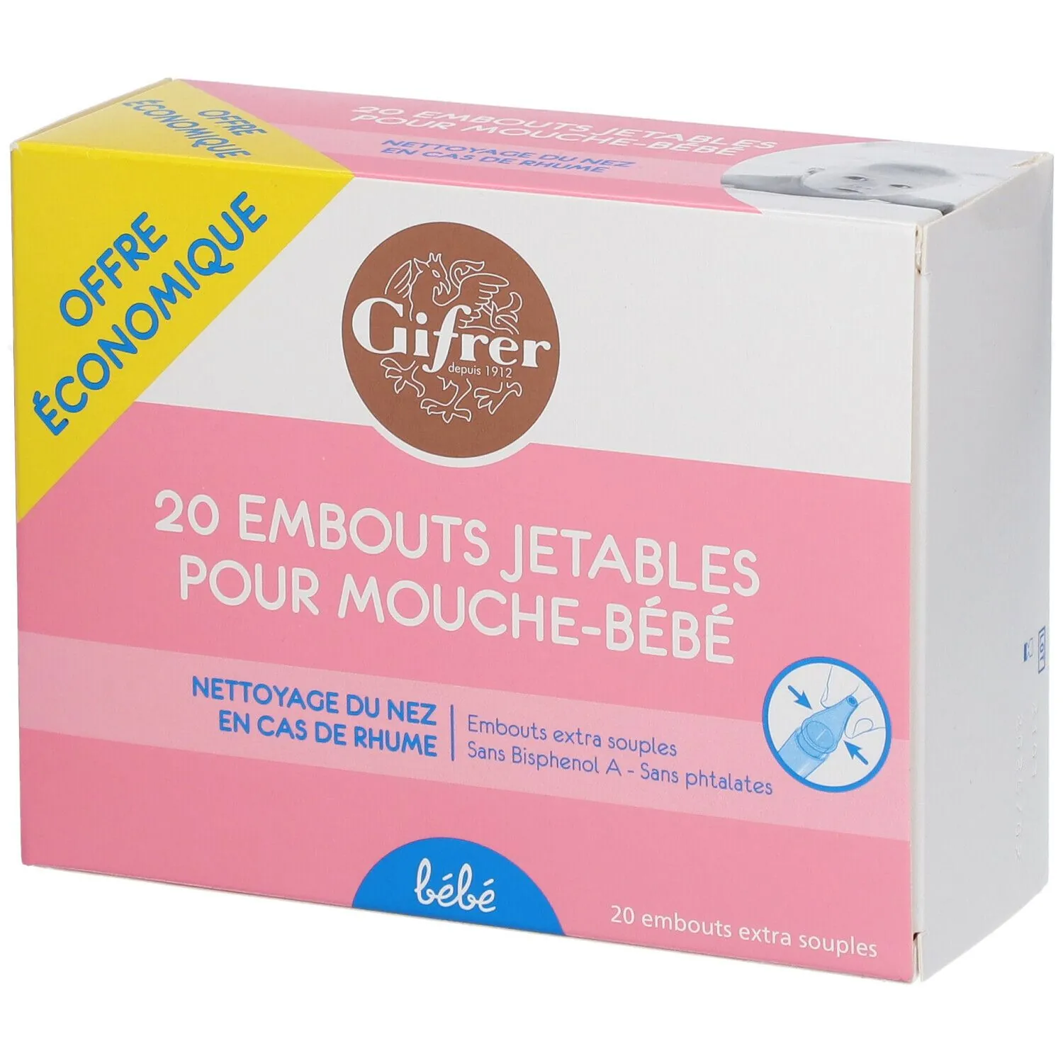 Gifrer Embouts jetables pour mouche bébé Physiologica
