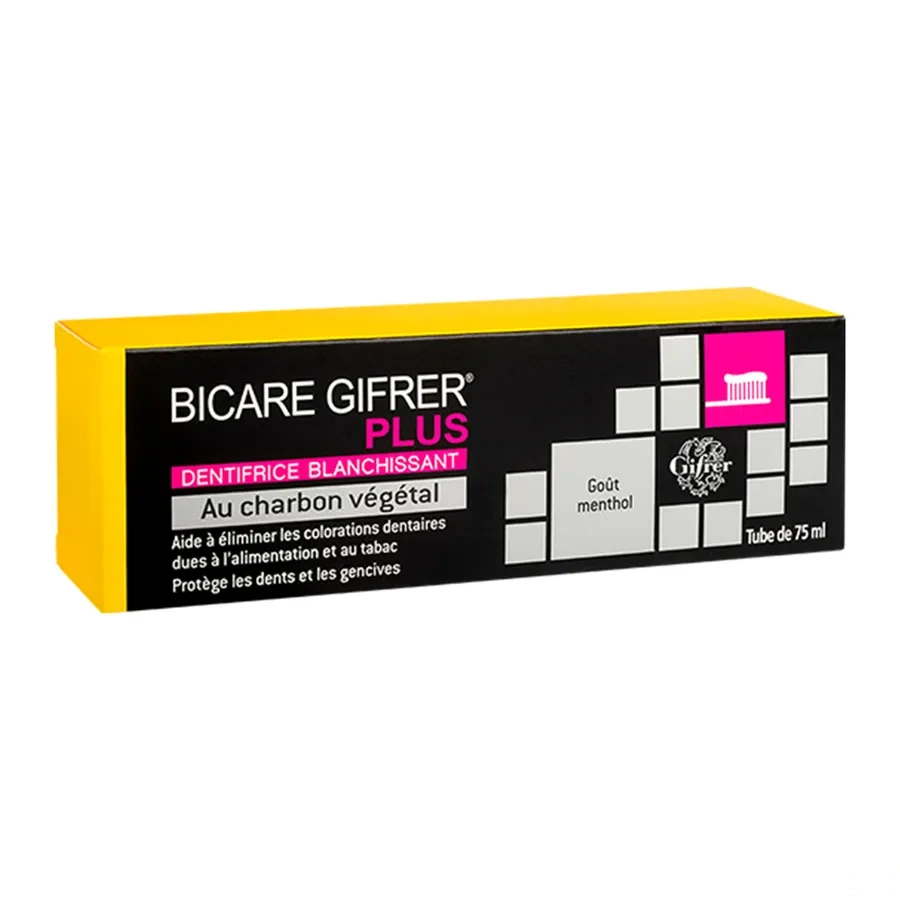 Bicare Plus Dentifrice Blanchissant au Charbon Végétal
