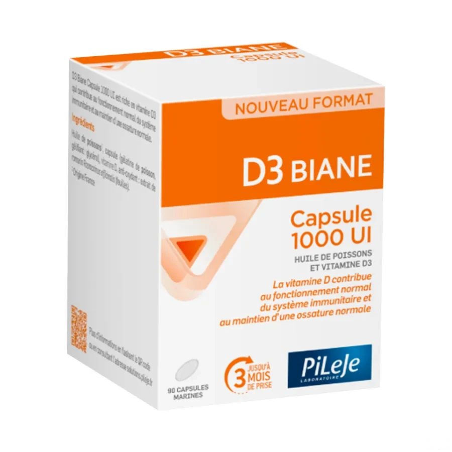 Pileje D3 Biane 30 capsules 1000UI
