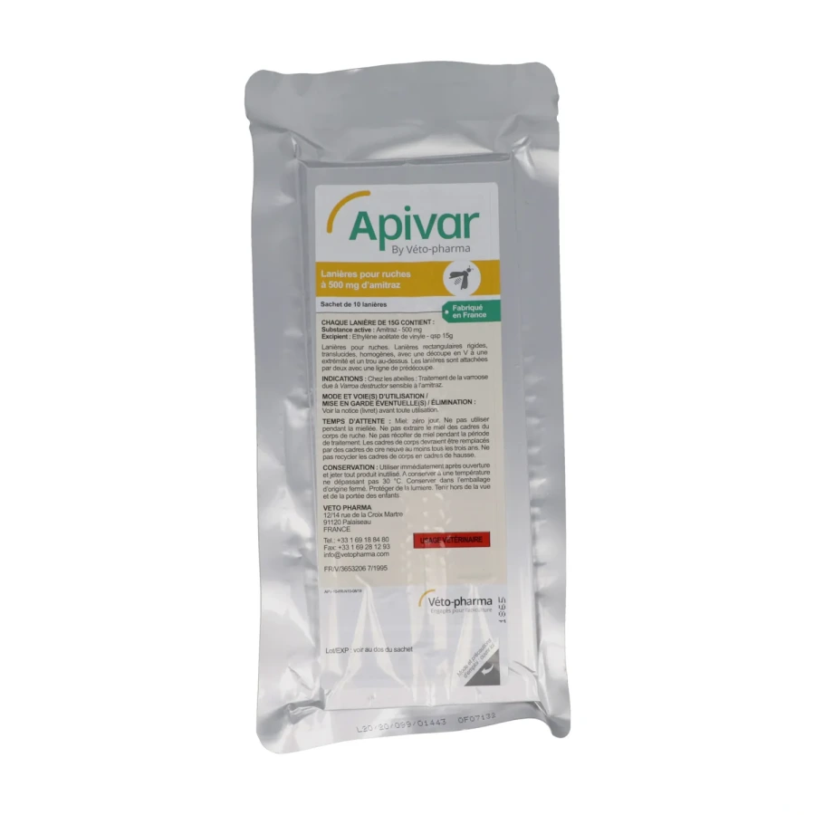 Apivar Lanières Antiparasitaires pour Ruches