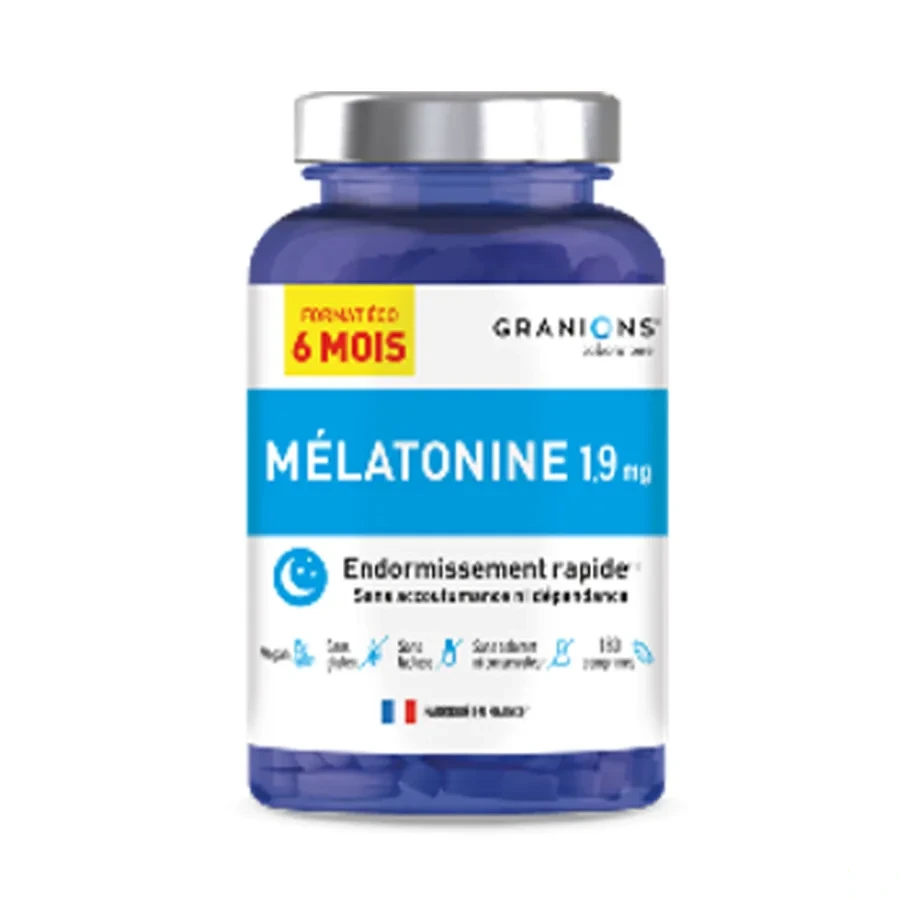 Granions Mélatonine 1,9mg Endormissement rapide