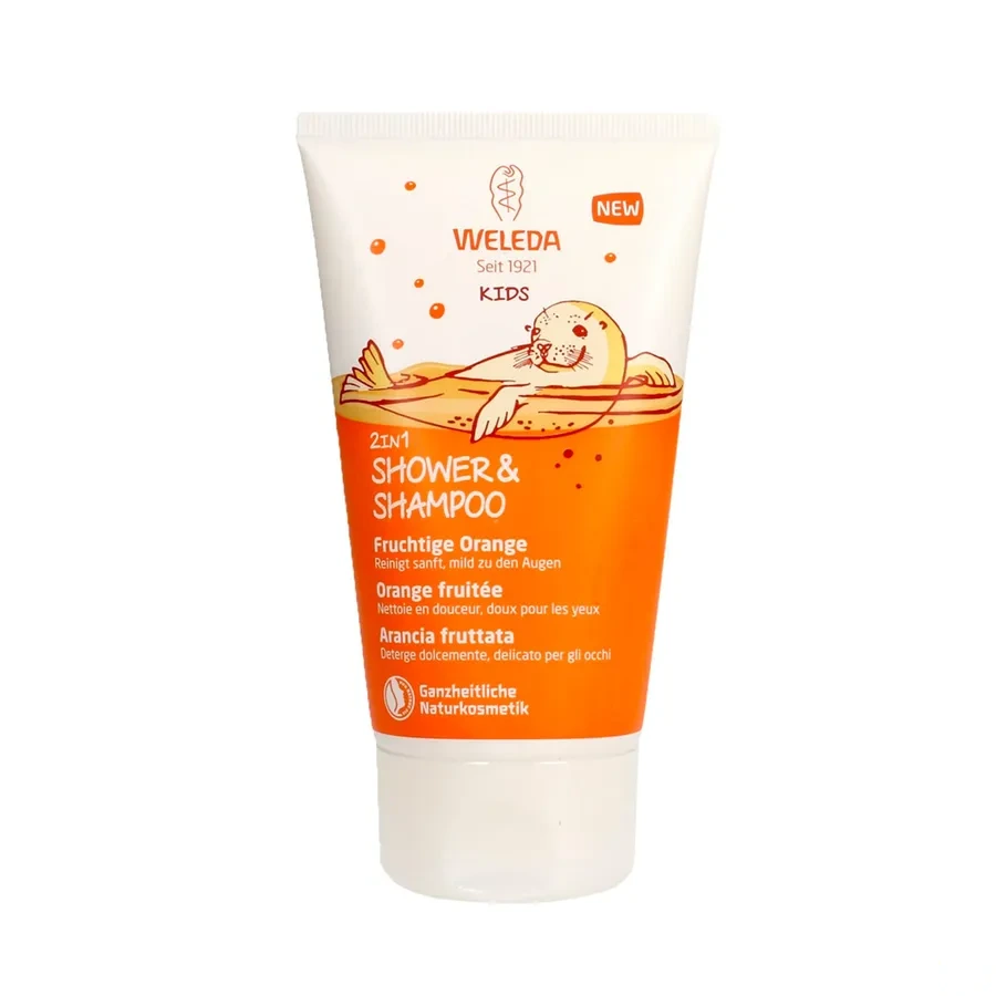 Weleda Kids Shampooing Douche 2 en 1 Orange Fruitée