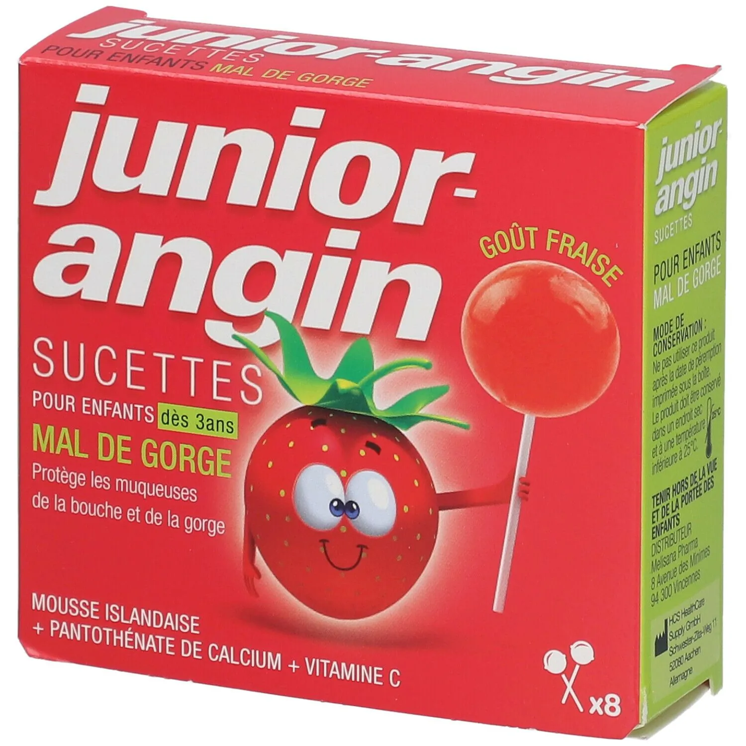 Junior Angin Sucettes Mal de Gorge