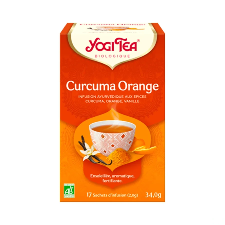 Yogi Tea Infusion Ayurvédique Curcuma Orange Bio