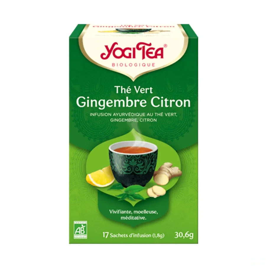 Yogi Tea Thé Vert Gingembre Citron Bio